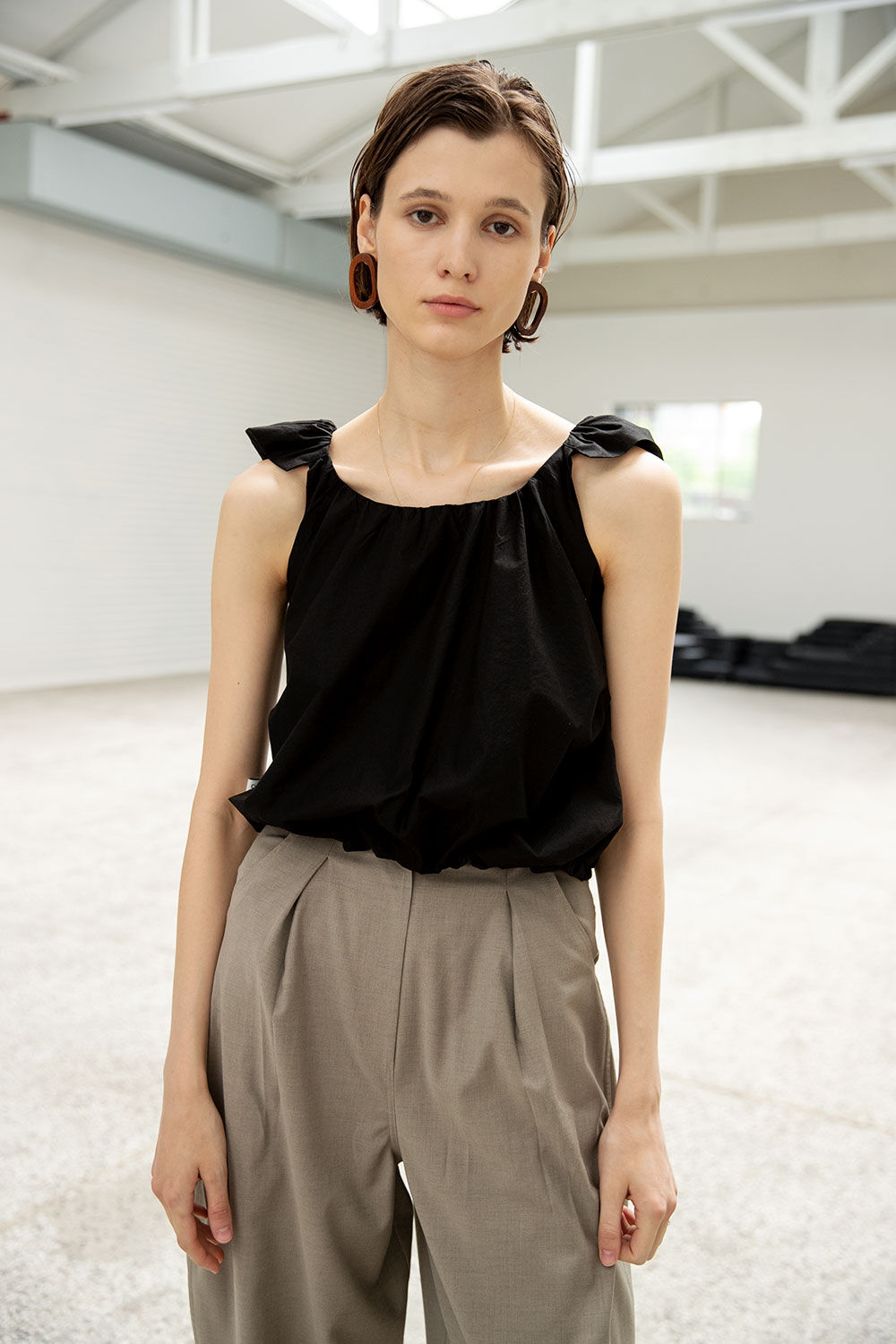 OUI MAIS NON Cloud cotton sleeveless top