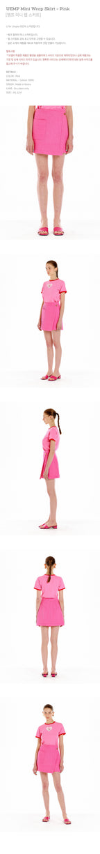 EENK UEMP Mini Wrap Skirt - Pink