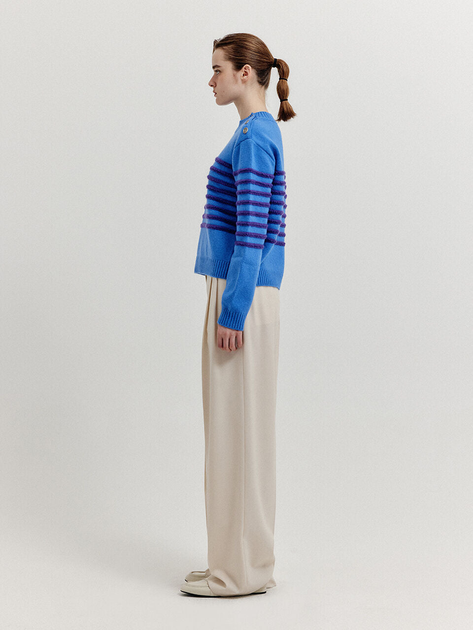 EENK EENK XTRIPE Stripe Knit Top - Blue