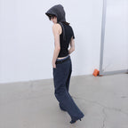 LCDC TM DOUBLE LAYERED SLEEVELESS TOP (BLACK)