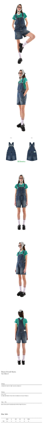 Bb' Benetton Bb' Benetton Denim Overall Shorts Indigo