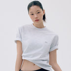 OUTDOOR VOICES [Wearing Lee Jae Yoon] AirCorePro OV ALL ROUND LOGO TEE (LIGHT HEATHER GRAY)