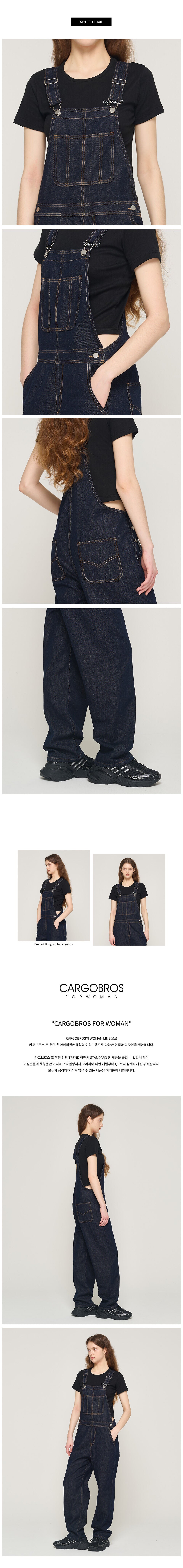 CARGOBROS CARGOBROS Denim Overall Pants Dark Blue