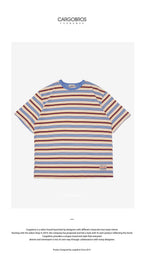 CARGOBROS Striped dangara short sleeve t-shirt (blue)