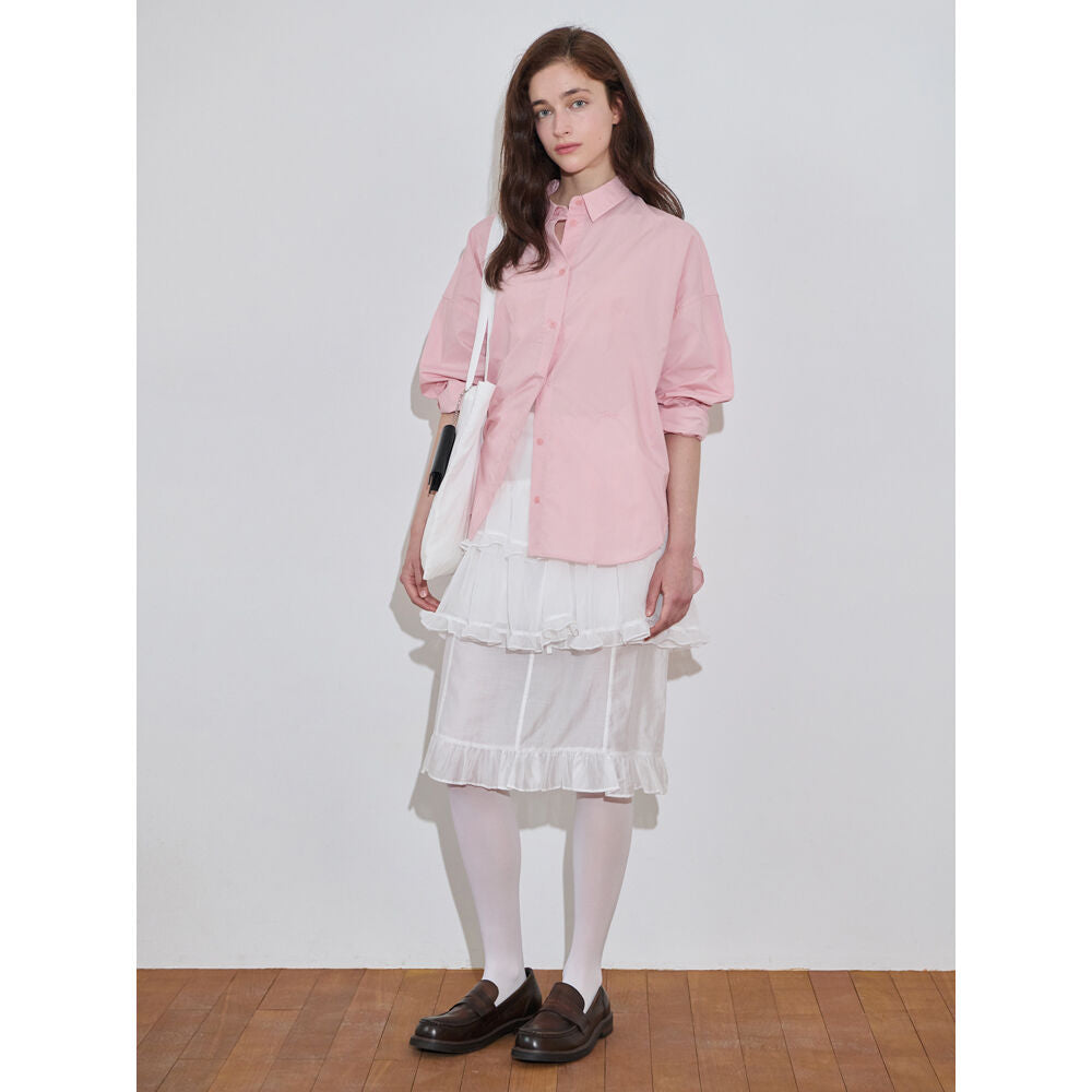 SINOON Basic Over Fit Shirt (Pink)
