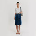 EENK Mid-Length Denim Skirt - Blue