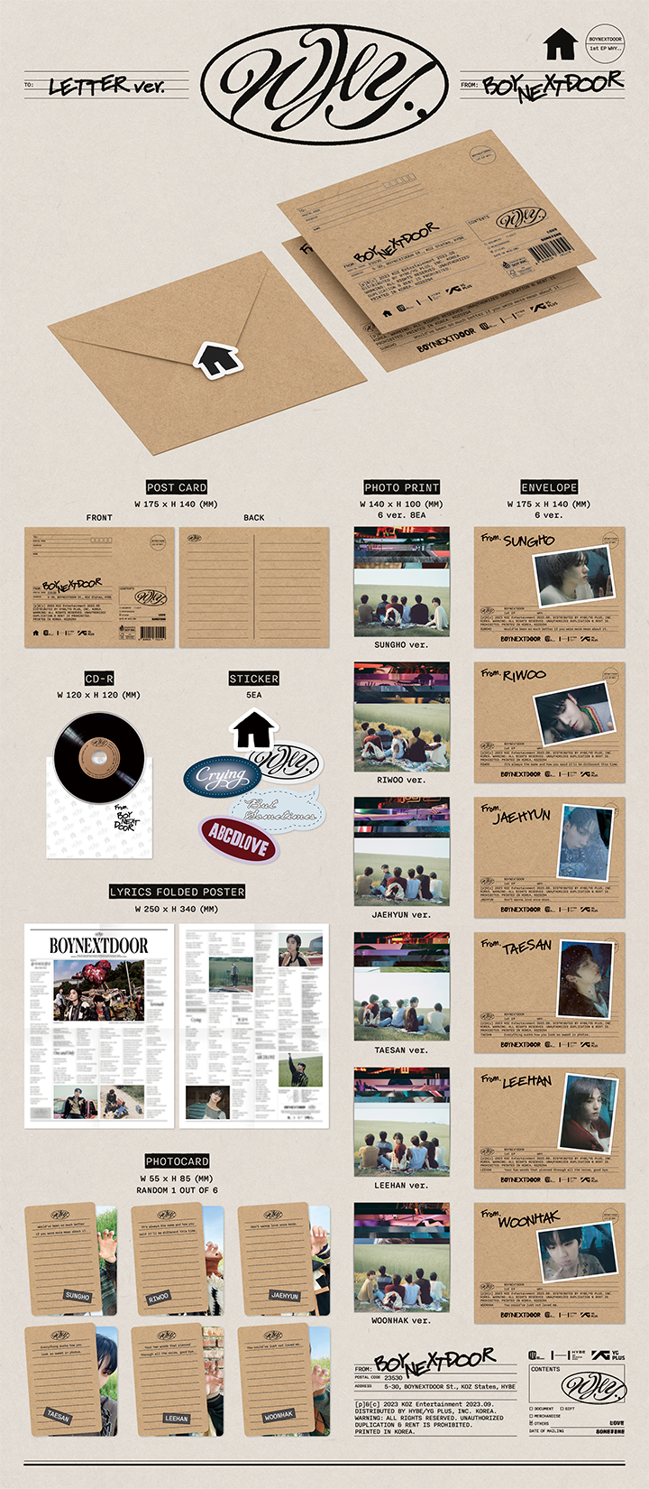 1st EP 'WHY..' (LETTER ver.) (Random) detail 2