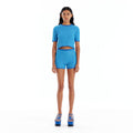 EENK EENK ULTRIX Gingham Knit Shorts - Blue