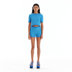 EENK EENK ULTRIX Gingham Knit Shorts - Blue