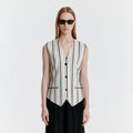 EENK YIVAS Tailored Waistcoat - White