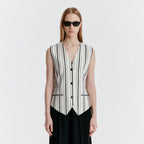 EENK YIVAS Tailored Waistcoat - White