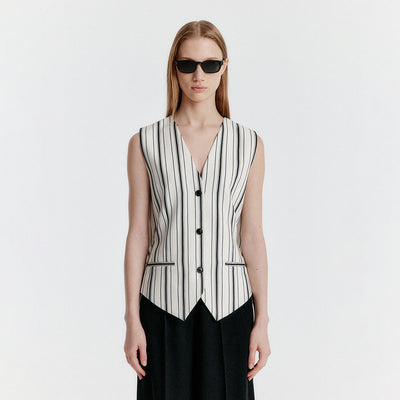 YIVAS Tailored Waistcoat - White