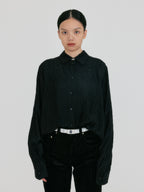 EENK ZIRYNA Classic Shirt with Brooch - Black