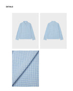LOW CLASSIC Lc CHECKED REGULAR-FIT SHIRT_SOFT BLUE_LC252SH06B2
