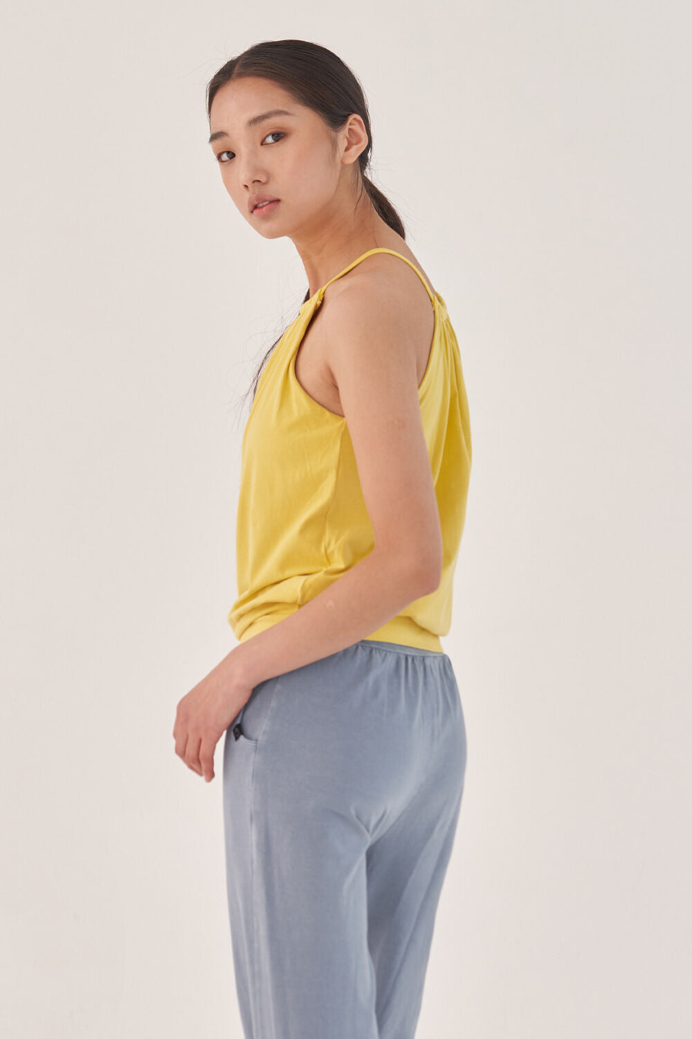 OZEZ OZTS1071 Halterneck Pigmented Camisole - Yellow