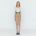 EENK EENK WEBRINA Corset High-Rise Mini Skirt - Camel