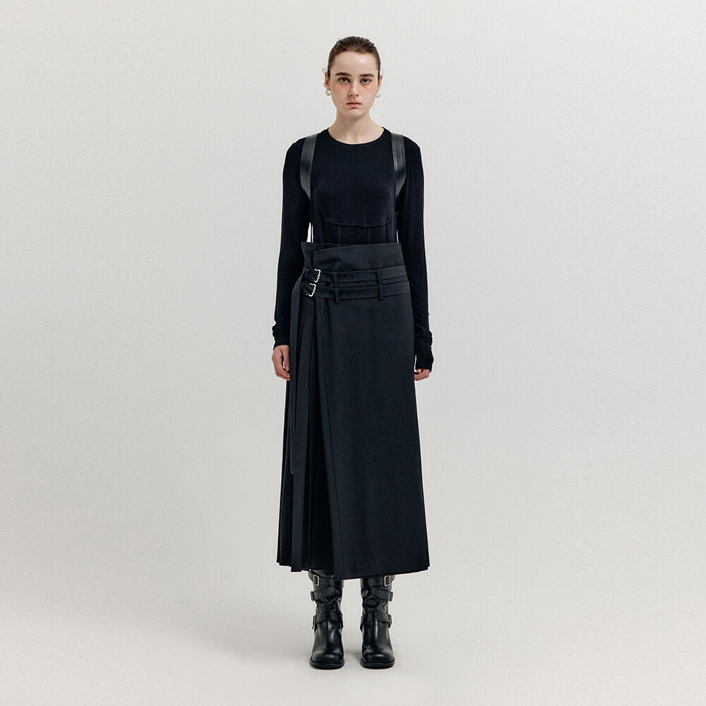 EENK EENK XIOND Double-Belt Wrap Pants - Black