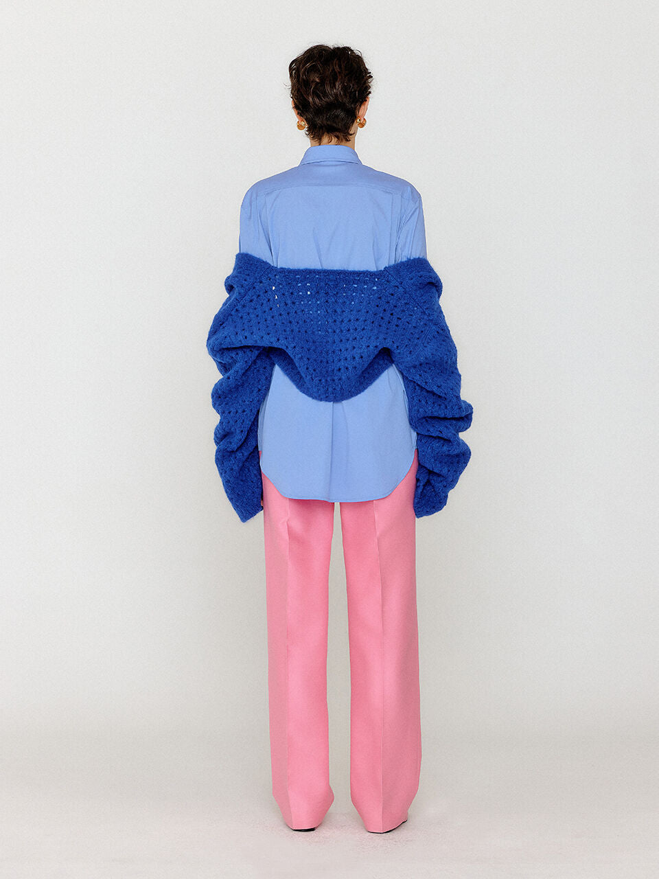 EENK EENK VOLERO Bolero Knit Cardigan - Blue
