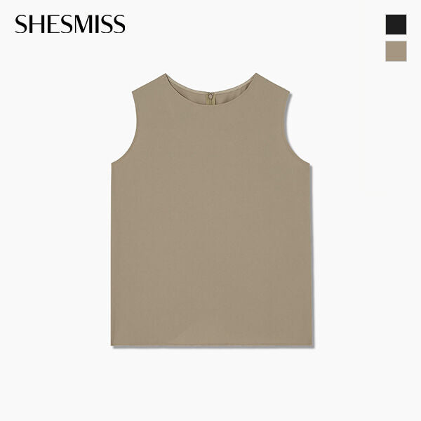 SHESMISS Round neck sleeveless blouse_SWWBLQ22120