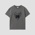 rolarola LEOPARD HEART CAT PIGMENT T-SHIRT CHARCOAL