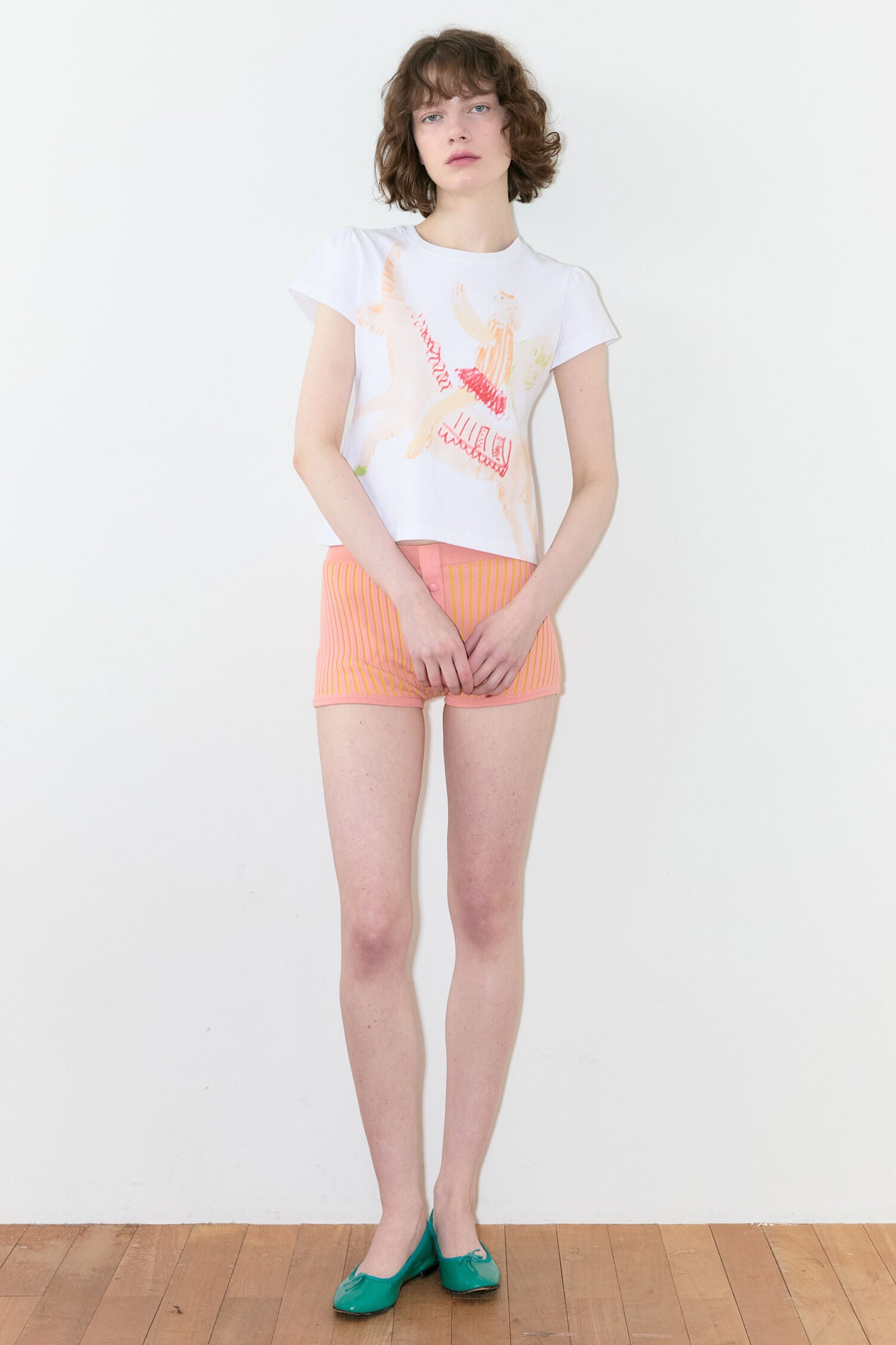 SINOON Big Unicorn Puff T-Shirt (Orange)