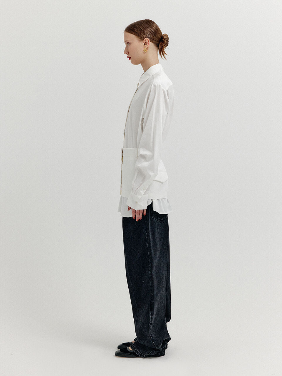 EENK EENK Shirt with Skirt Belt - White