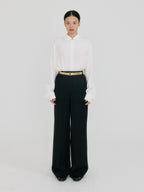EENK ZIRYNA Classic Shirt with Brooch - White