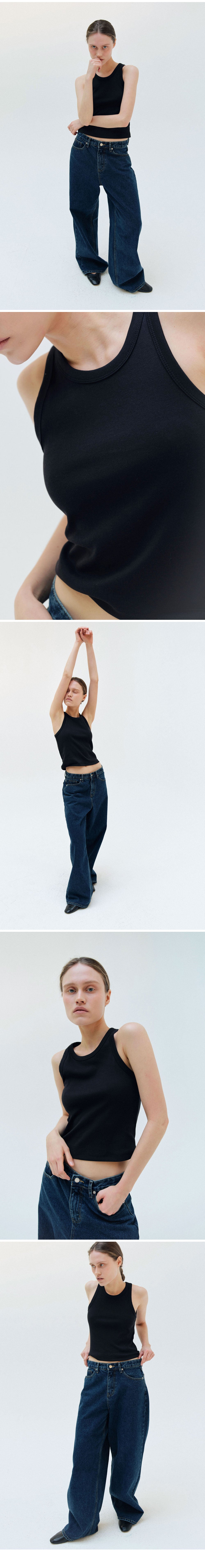 WHEN WE WILL Crop Basic R Sleeveless (3 colors)