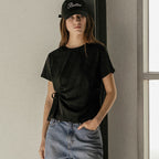 KNOWN BETTER Side tuck strap T-shirt [KNSS03TS10]_Black