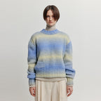 EENK EENK XARA Gradation Striped Knit Pullover - Yellow/Purple