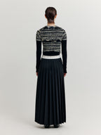 EENK EENK XOVEL Pleated Maxi Skirt - Black