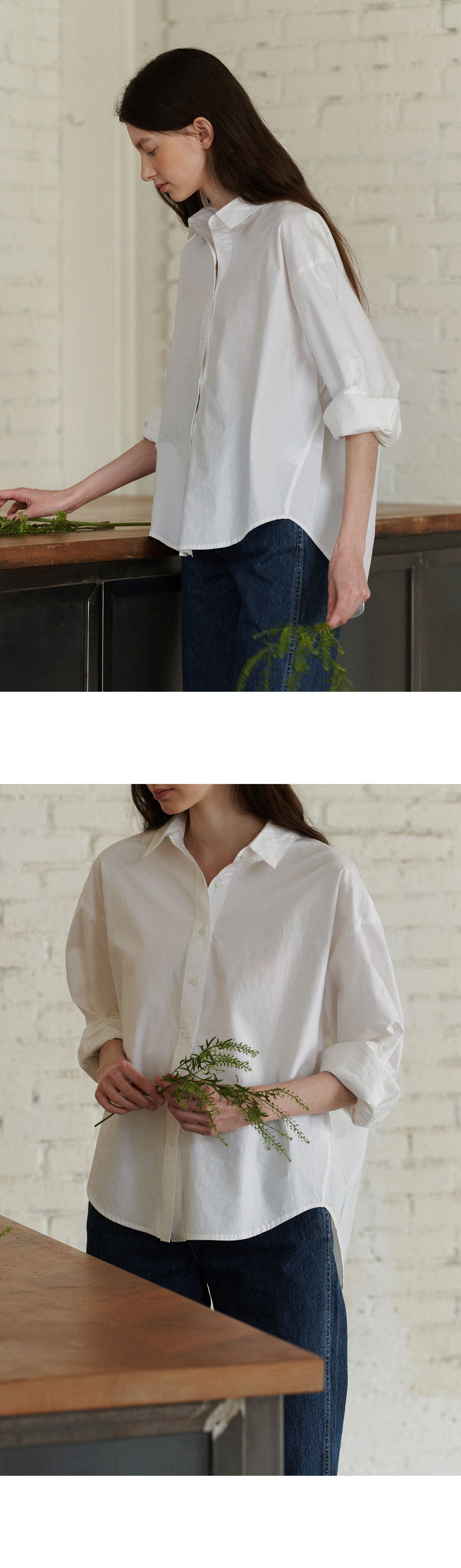 ANDNEEDS Loose shirt (white)