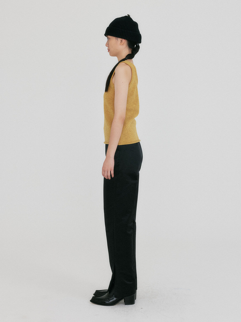 EENK ZIUP Sleeveless Knit Top - Mustard