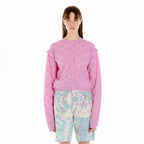 EENK EENK UKEE Logo Jacquard Knit Cardigan - Light Pink