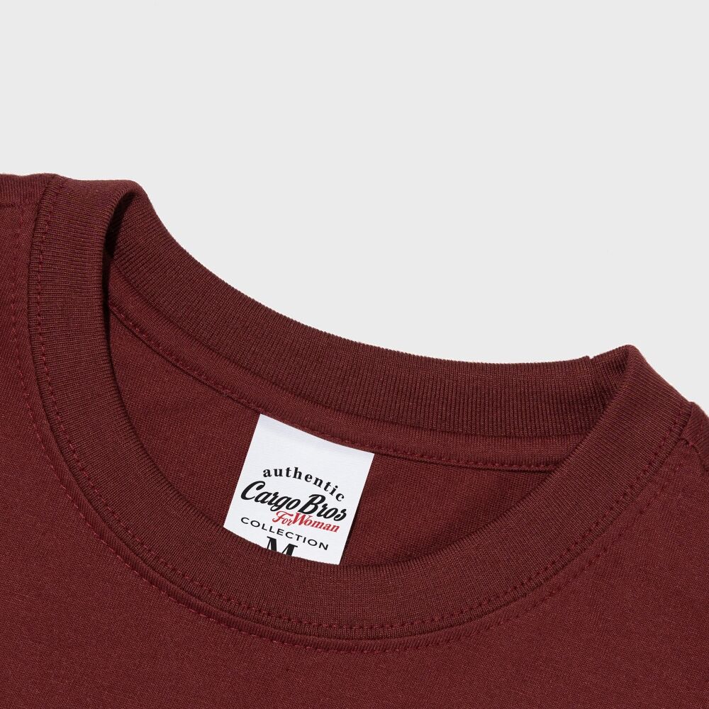CARGOBROS American Vintage Lady Short Sleeve T-Shirt (Wine)