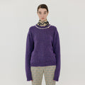 EENK EENK VACKLYN Pearl Trim Knit Pullover - Purple