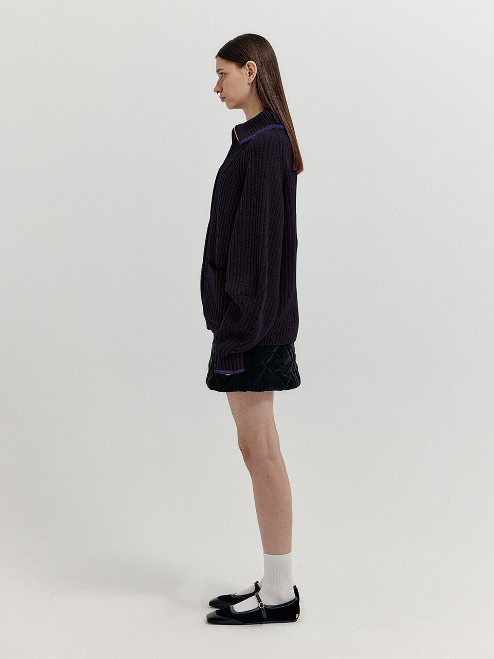 EENK EENK XTO Zipped Knit Cardigan - Brown