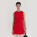 EENK Jacquard Knit Mini Dress - Red