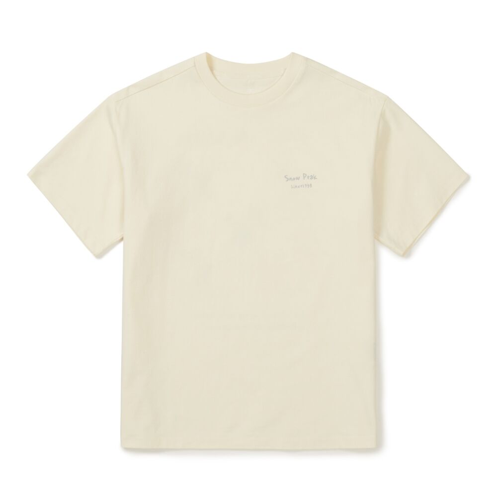SNOWPEAK APPAREL Cotton Women's Flower Graphic Short Sleeve T-Shirt Pastel Yellow (S26MWFTS67)