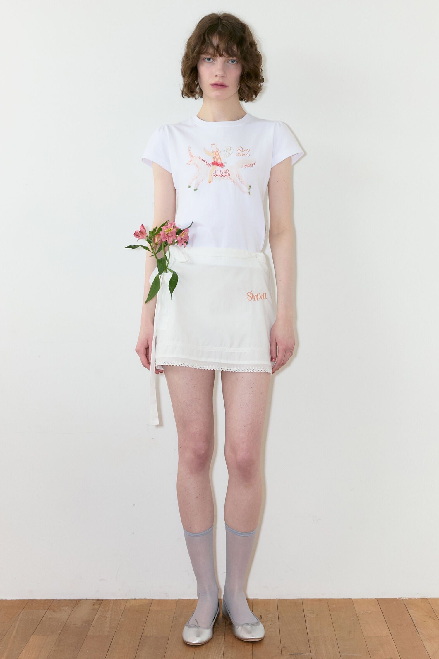 SINOON Unicorn Puff T-Shirt (White)