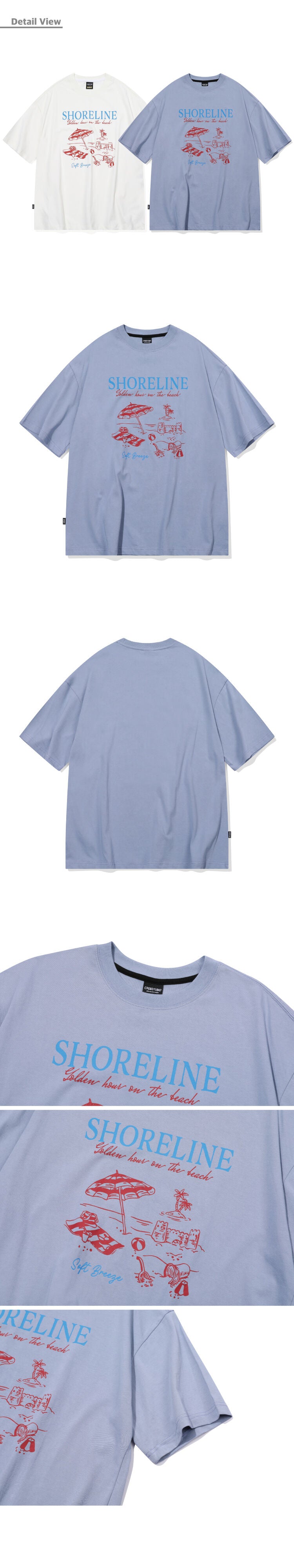 CPGN Shore line short sleeve t-shirt blue gray