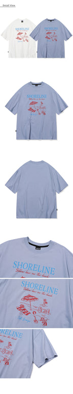 CPGN Shore line short sleeve t-shirt blue gray