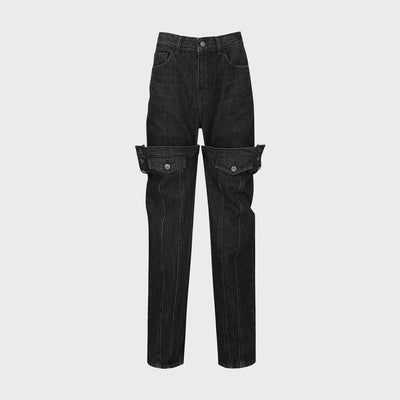 LAYERED JEANS GREY (W23DB702GY)