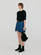 EENK ZIGGIE Short Sleeve Knit Top - Black