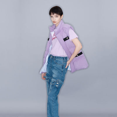 MASCULIN FEMININ-PRINT T-SHIRT PURPLE (W23TO909PU)