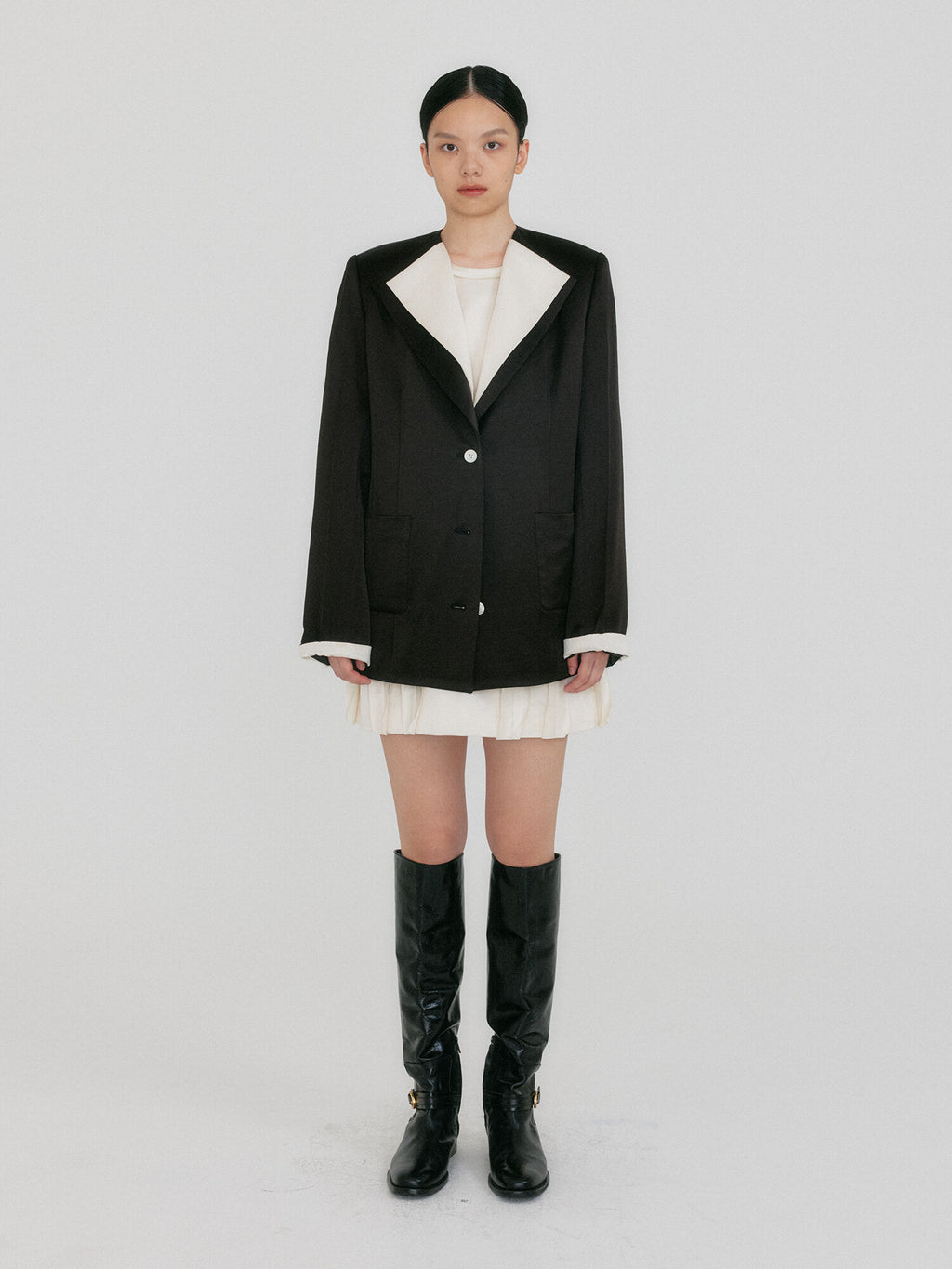 EENK ZUIEL Wide Lapel Jacket - Black