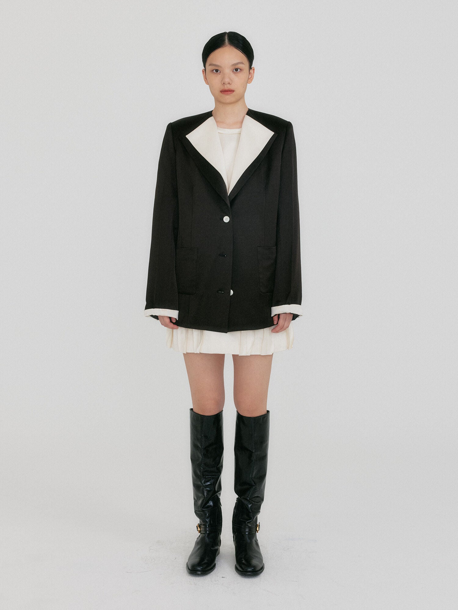 EENK ZUIEL Wide Lapel Jacket - Black