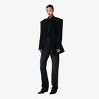 YCH CRYSTAL-EMBELLISHED STRAIGHT-LEG JEANS BLACK (F24DB7101BK)