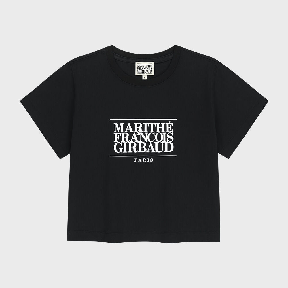 MARITHÉ+FRANҪOIS GIRBAUD W CLASSIC LOGO CROP TEE black