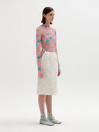 EENK EENK Floral-Print Mockneck Top - Pink Multi